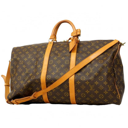 Louis Vuitton Boston Bag Monogram Keepall Bandouliere 55 Brown