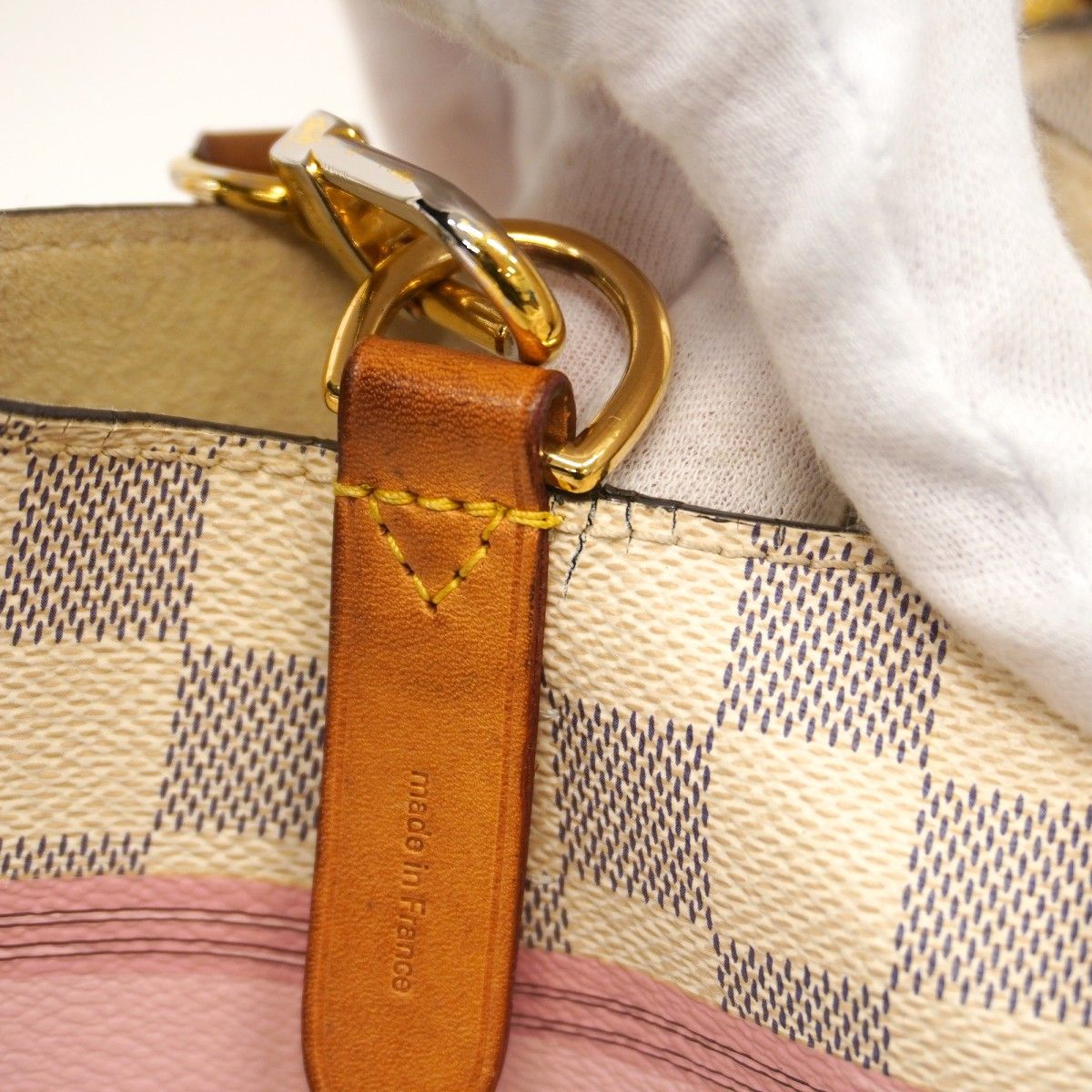 Louis Vuitton Shoulder Bag Damier Azur Summer Trunk Neo Noe White — view 7