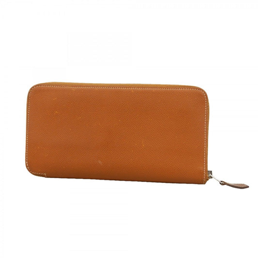 Hermes Wallet Azap Long Silk in Veau Gold Silver
