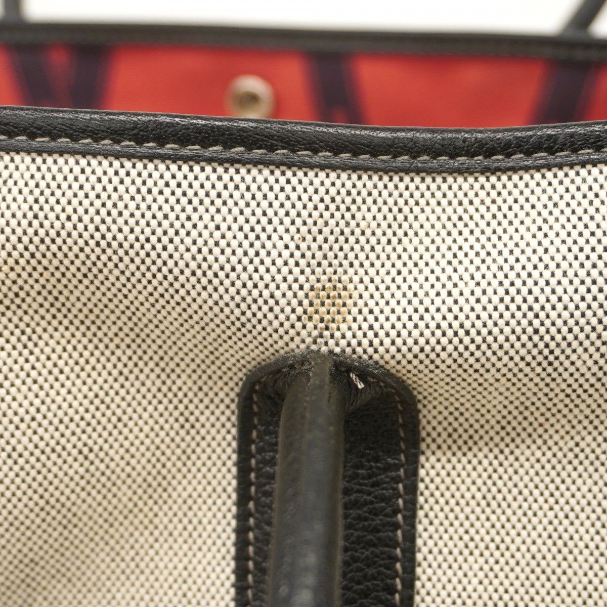 Hermes Tote Garden Party PM Bolduc Ribbon Toile Ash Black Silver — view 8