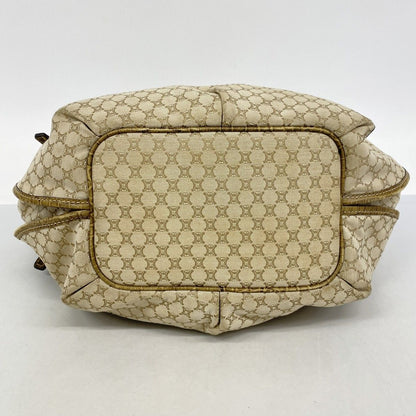 Celine Tote Macadam Nylon Canvas Beige Champagne Gold — view 3