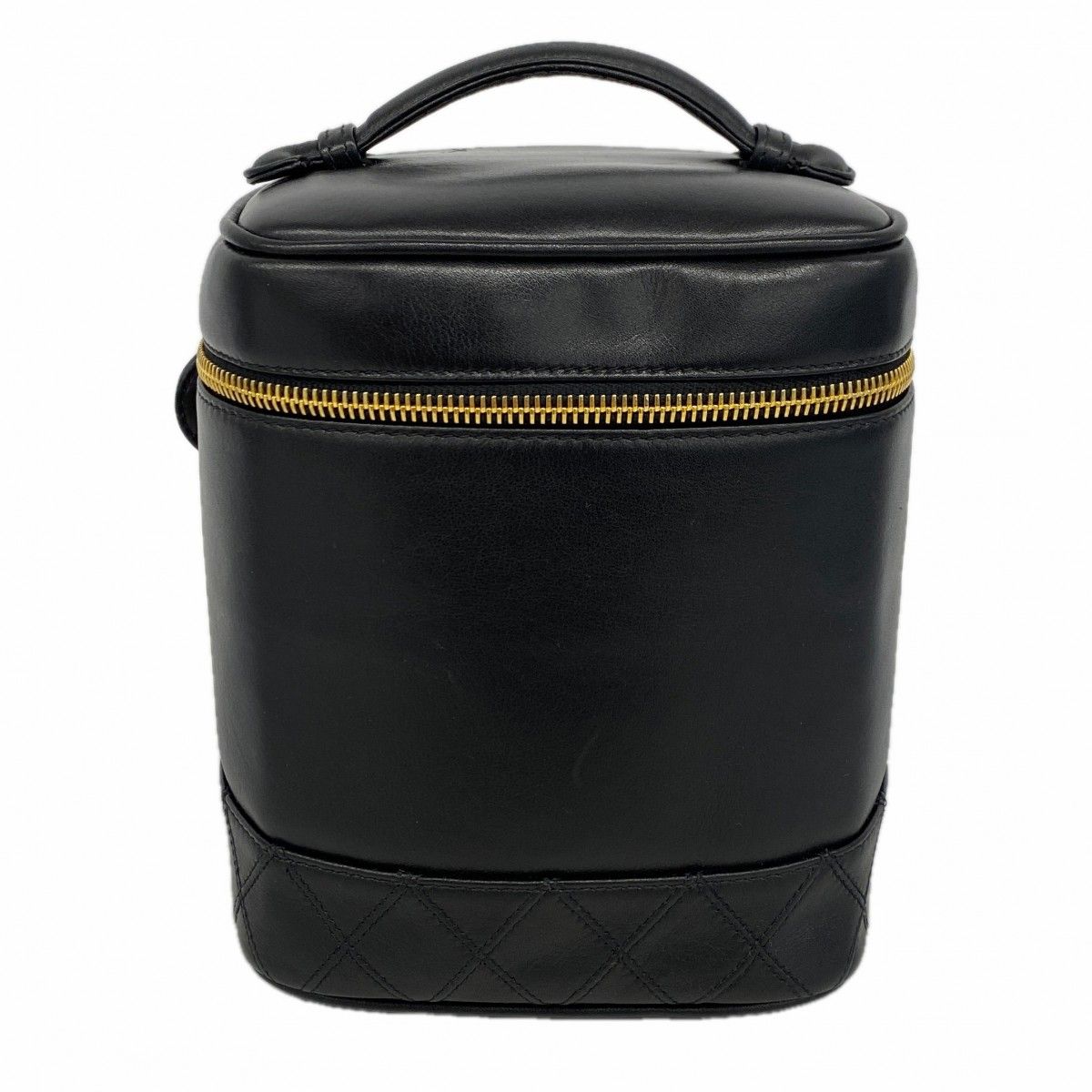 Chanel Vanity Bag Bicolor Lambskin Black Gold