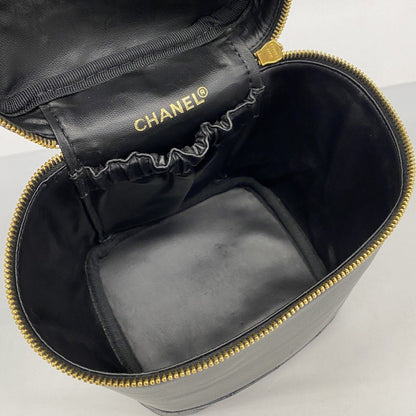 Chanel Vanity Bag Bicolor Lambskin Black Gold — view 4