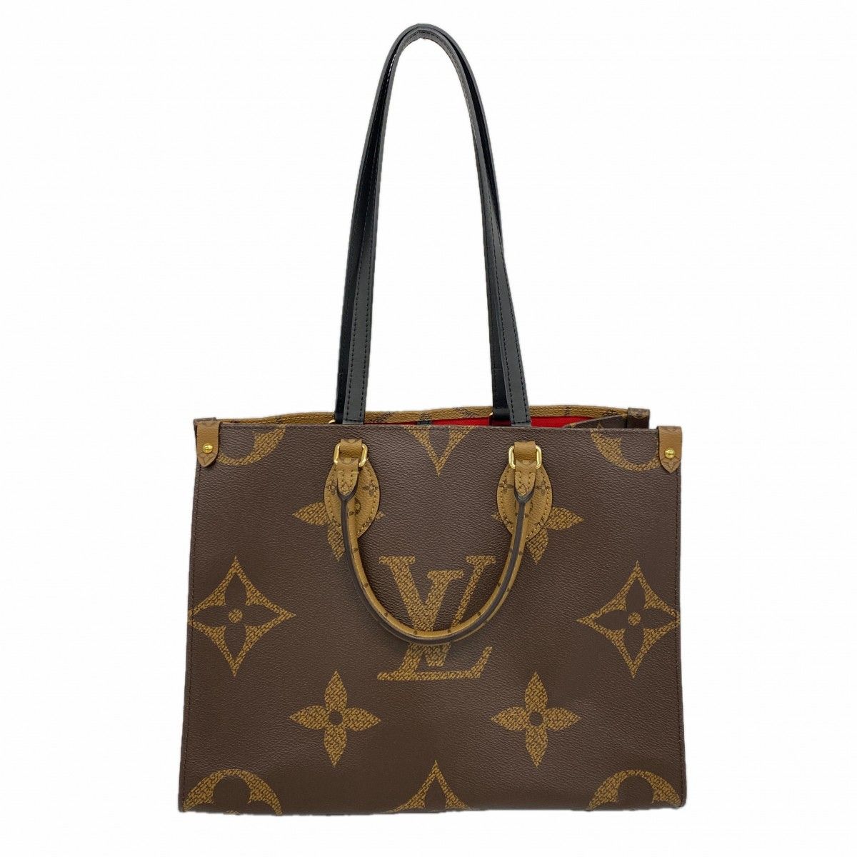 Louis Vuitton Tote Monogram Giant Reverse On The Go MM Brown 2-Way
