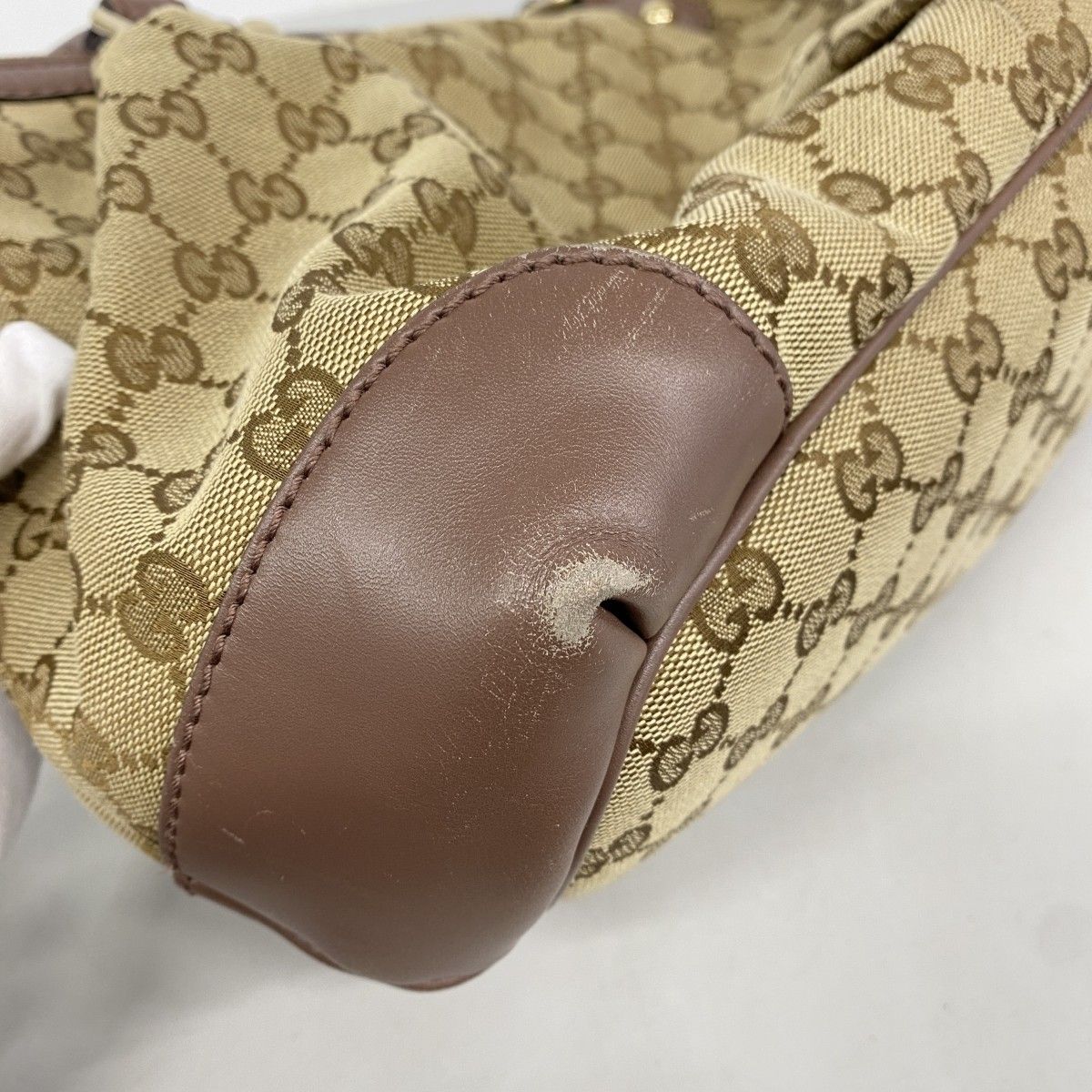 Gucci Handbag GG Canvas Beige Champagne Gold 2-Way — view 6