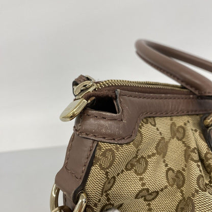Gucci Handbag GG Canvas Beige Champagne Gold 2-Way — view 8
