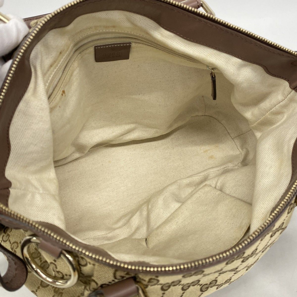 Gucci Handbag GG Canvas Beige Champagne Gold 2-Way — view 4