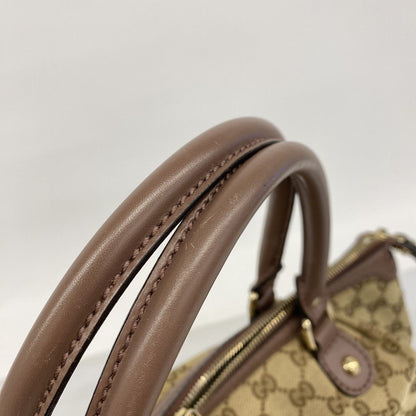 Gucci Handbag GG Canvas Beige Champagne Gold 2-Way — view 9