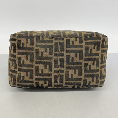 Fendi Handbag Zucca Nylon Canvas Brown Silver — view 3