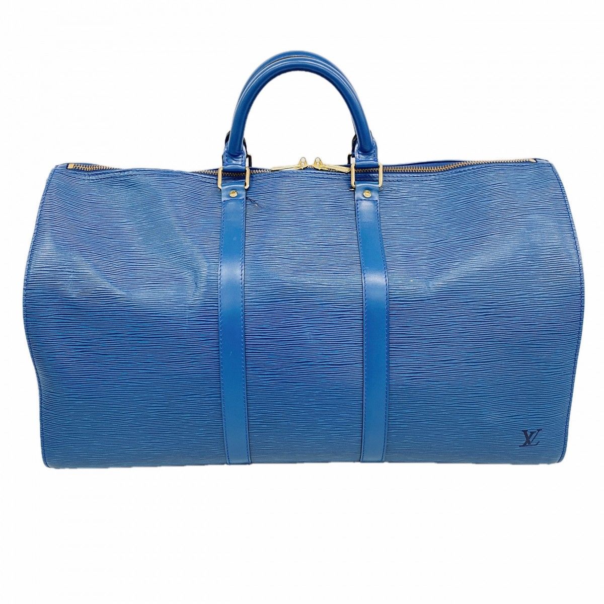 Louis Vuitton Boston Bag Epi Keepall 50 Toledo Blue