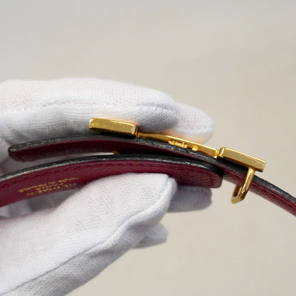 Hermes Belt Constance Courchevel Black Rouge Vif Gold — view 3