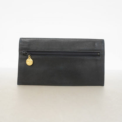 Chanel Long Bill Holder Lambskin Black Gold Wallet — view 7