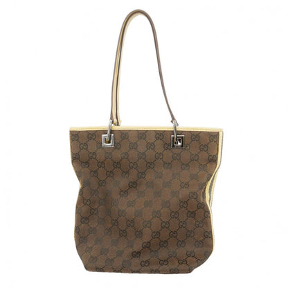 Gucci Tote GG Canvas Brown Silver