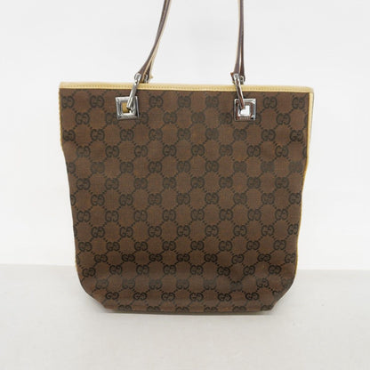 Gucci Tote GG Canvas Brown Silver — view 9