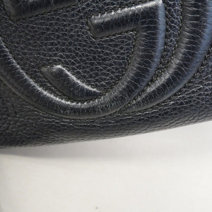 Gucci Shoulder Bag Soho Leather Black Champagne Gold — view 8