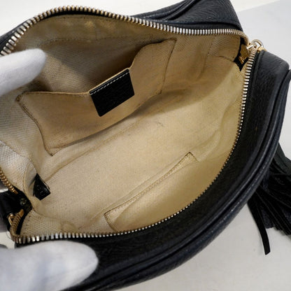 Gucci Shoulder Bag Soho Leather Black Champagne Gold — view 4