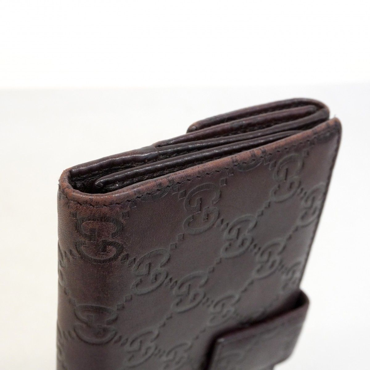 Gucci Wallet Guccissima Principi Leather Brown Champagne Gold — view 7