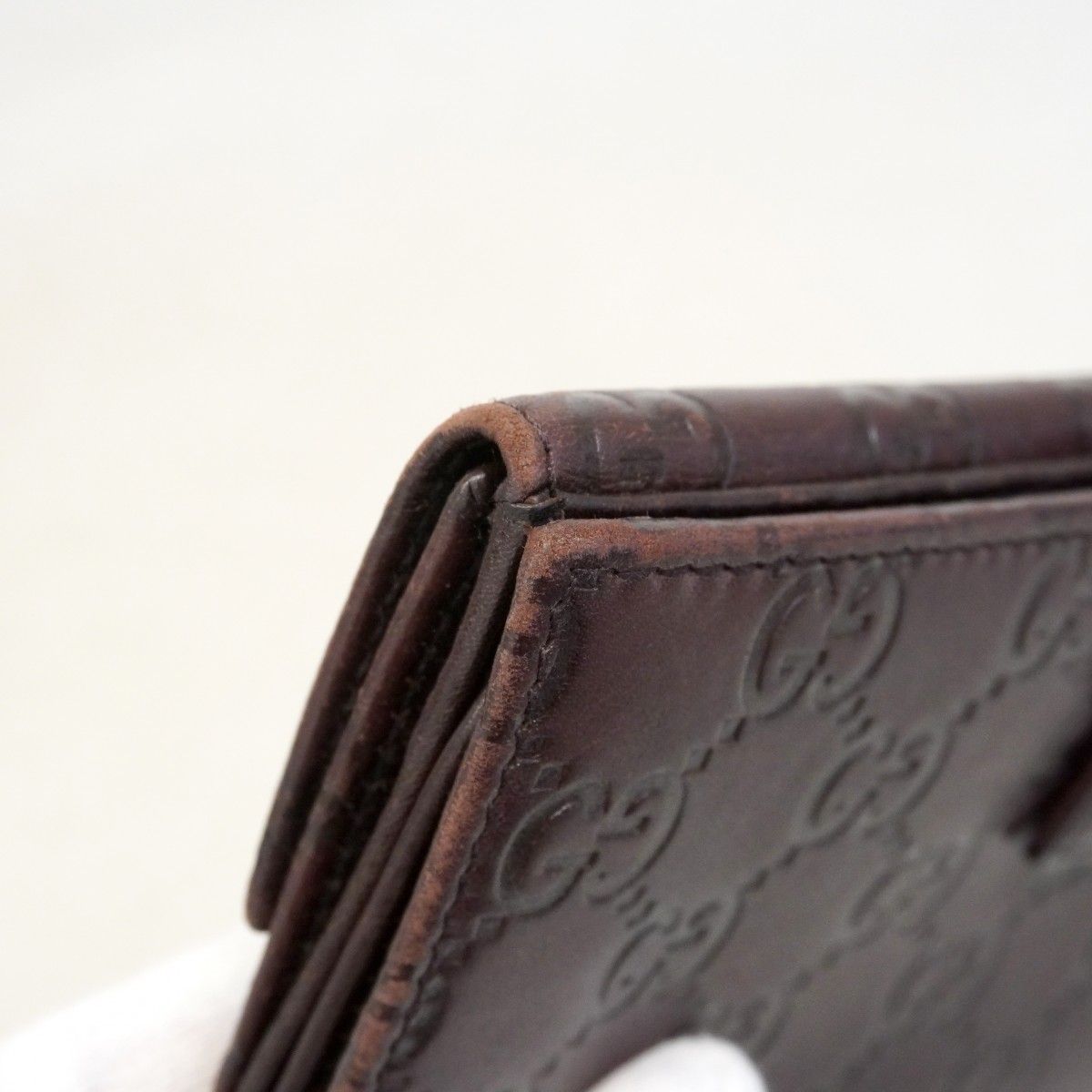 Gucci Wallet Guccissima Principi Leather Brown Champagne Gold — view 6