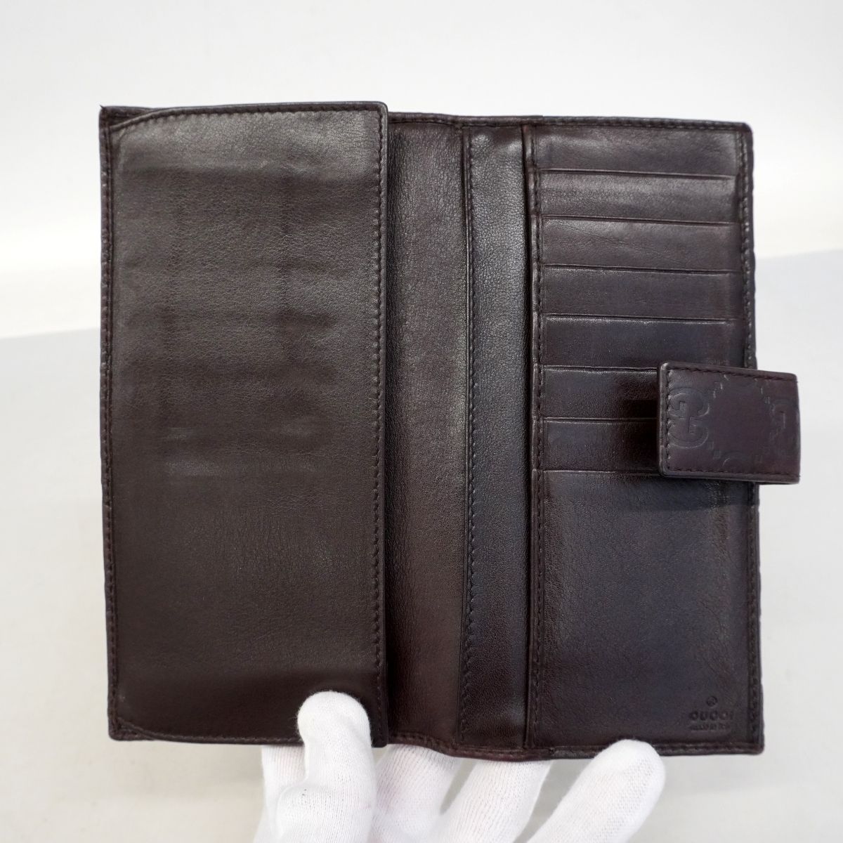 Gucci Wallet Guccissima Principi Leather Brown Champagne Gold — view 4