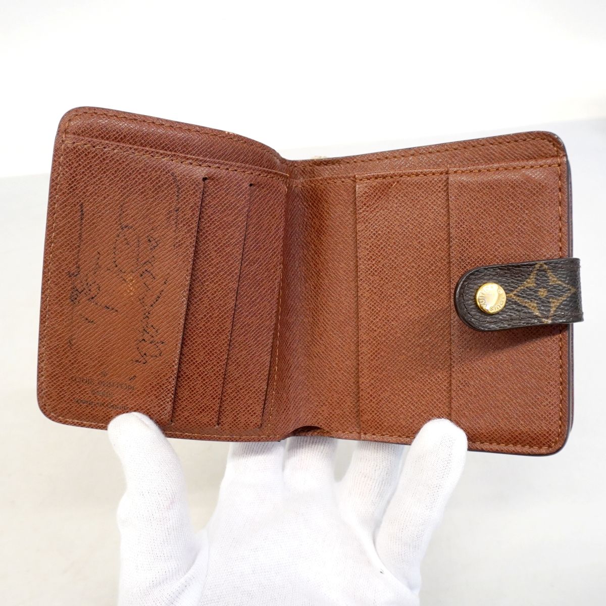Louis Vuitton Wallet Monogram Compact Zip Brown — view 4