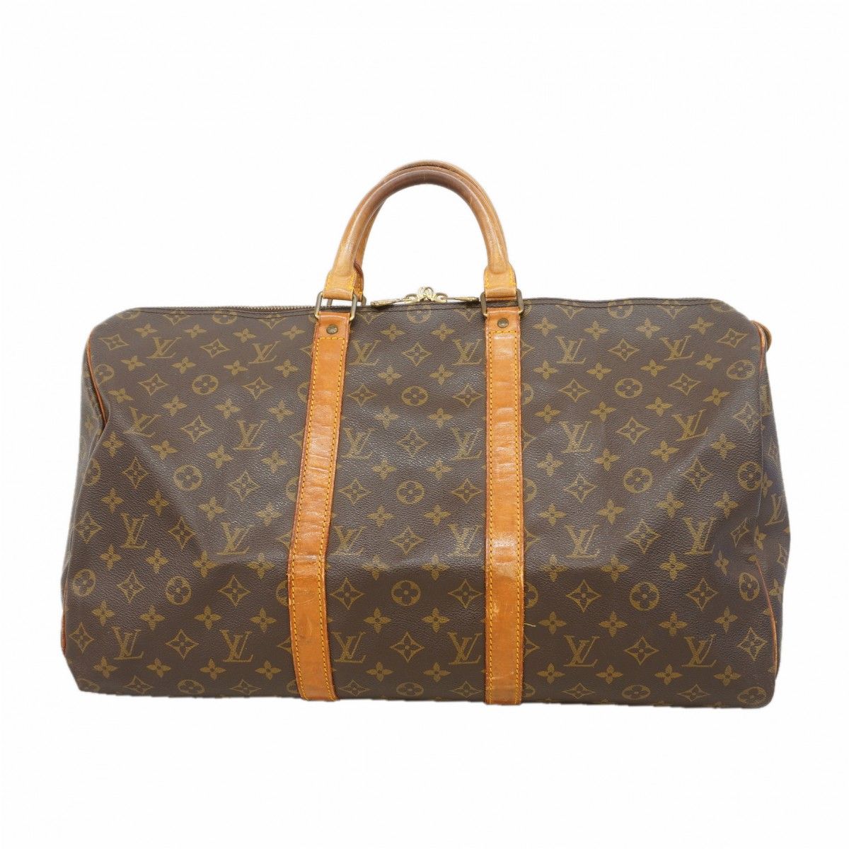 Louis Vuitton Boston Bag Monogram Keepall 50 Brown