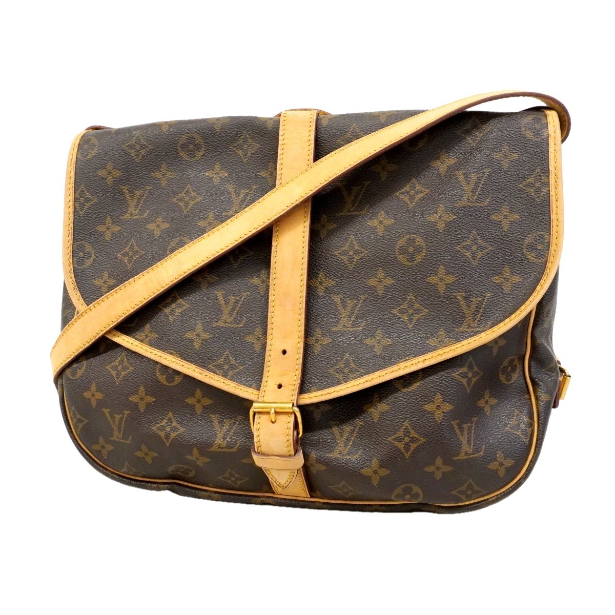 Louis Vuitton Shoulder Bag Monogram Saumur 35 Brown