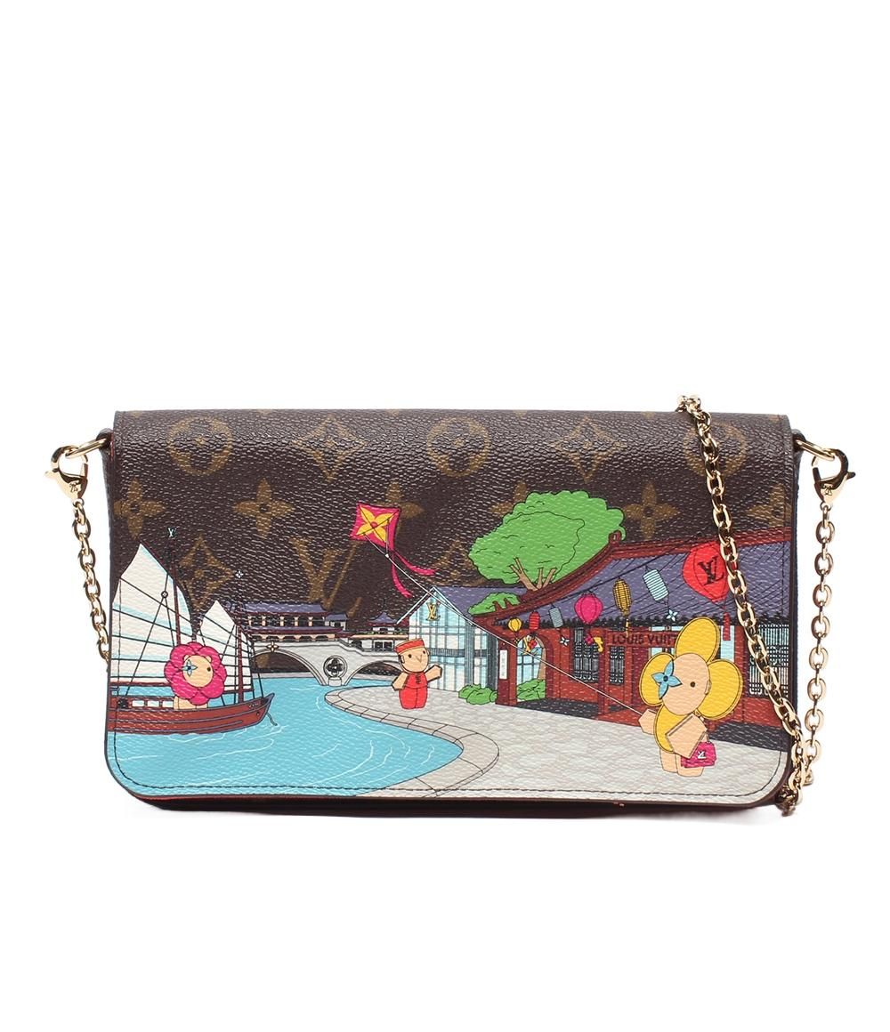 Louis Vuitton Chain Shoulder Bag Wallet Pochette Vivienne Felicity