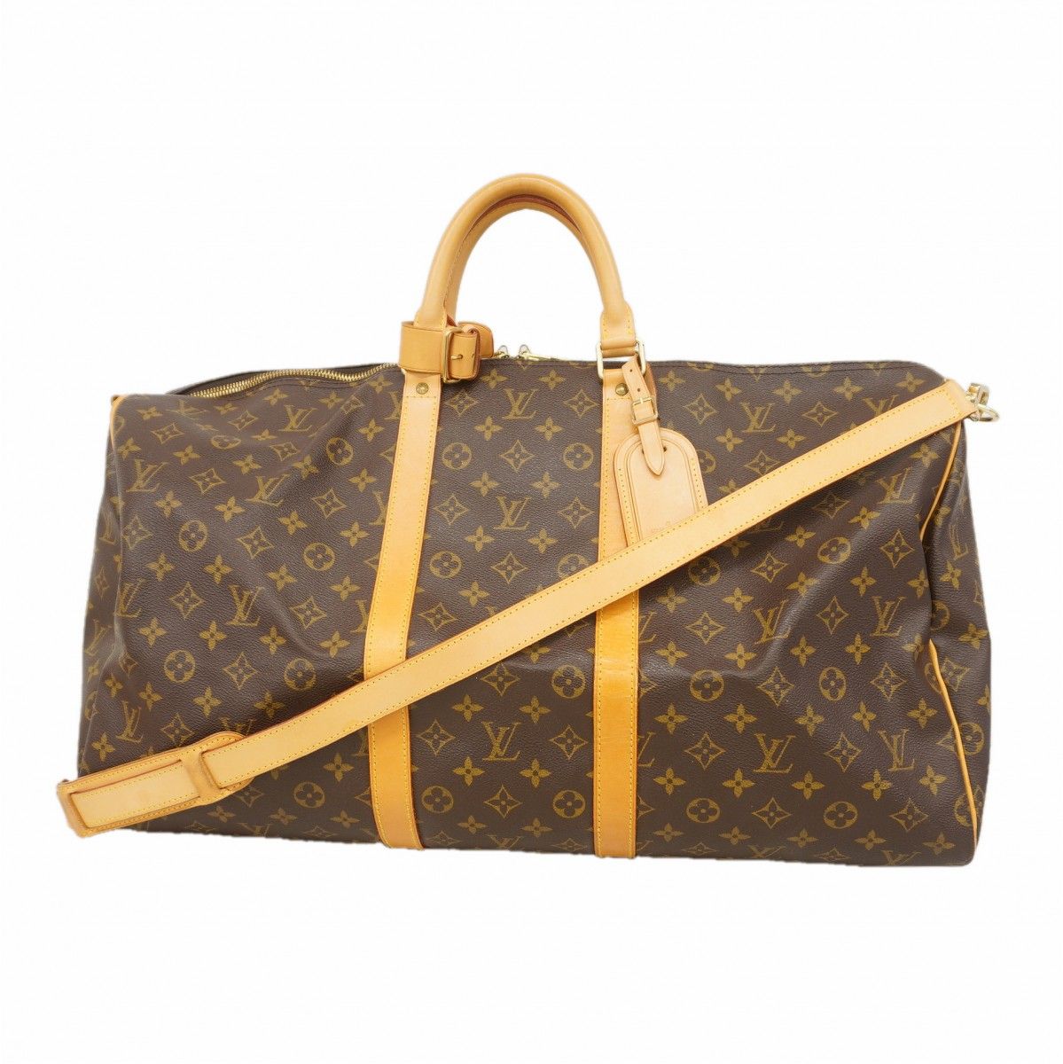 Louis Vuitton Boston Bag Monogram Keepall Bandouliere 55 Brown