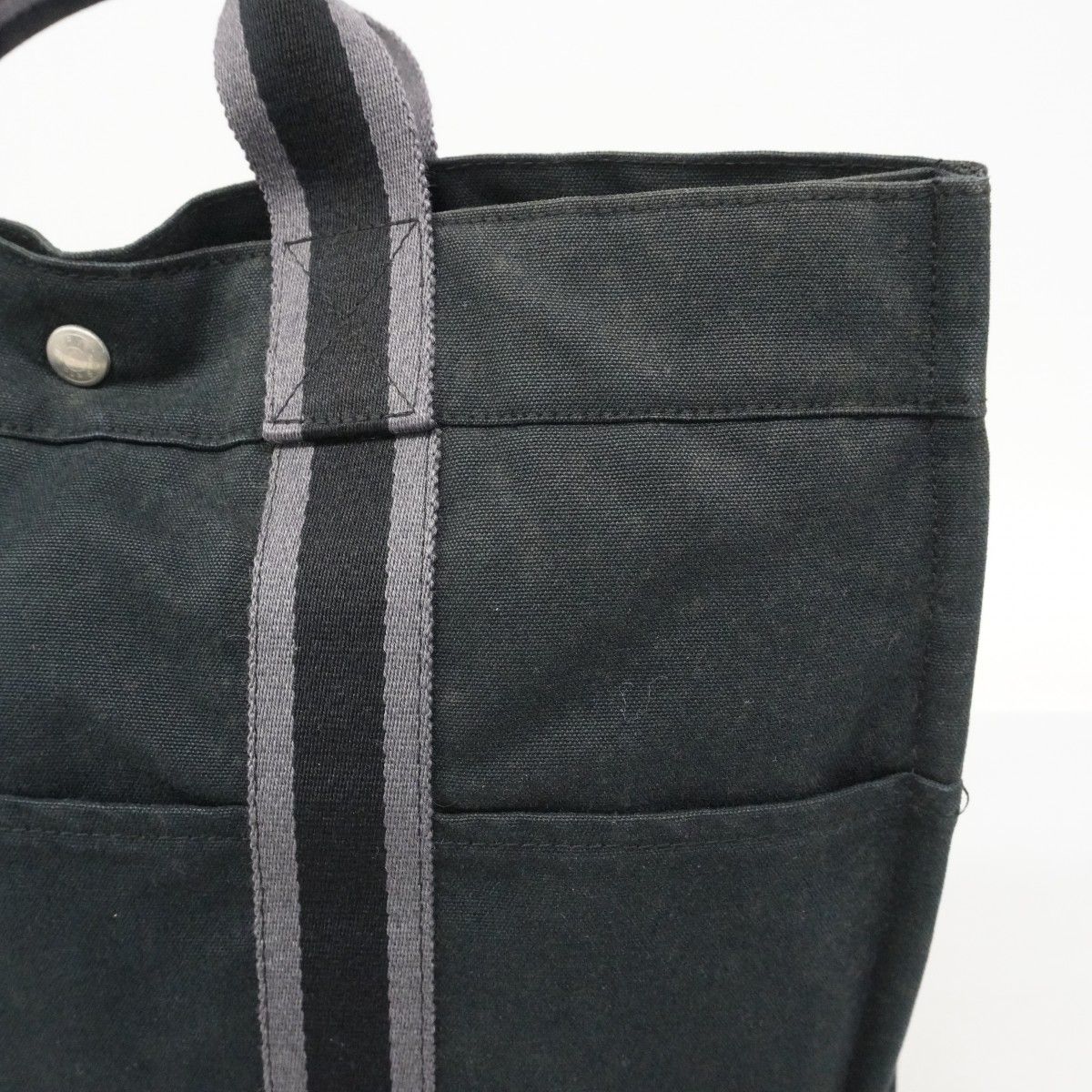 Hermes Tote Fourre Tout MM Canvas Black Silver — view 8