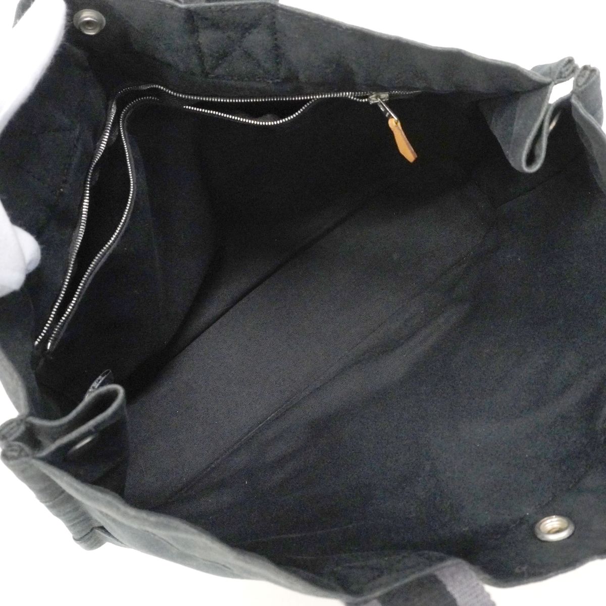 Hermes Tote Fourre Tout MM Canvas Black Silver — view 4