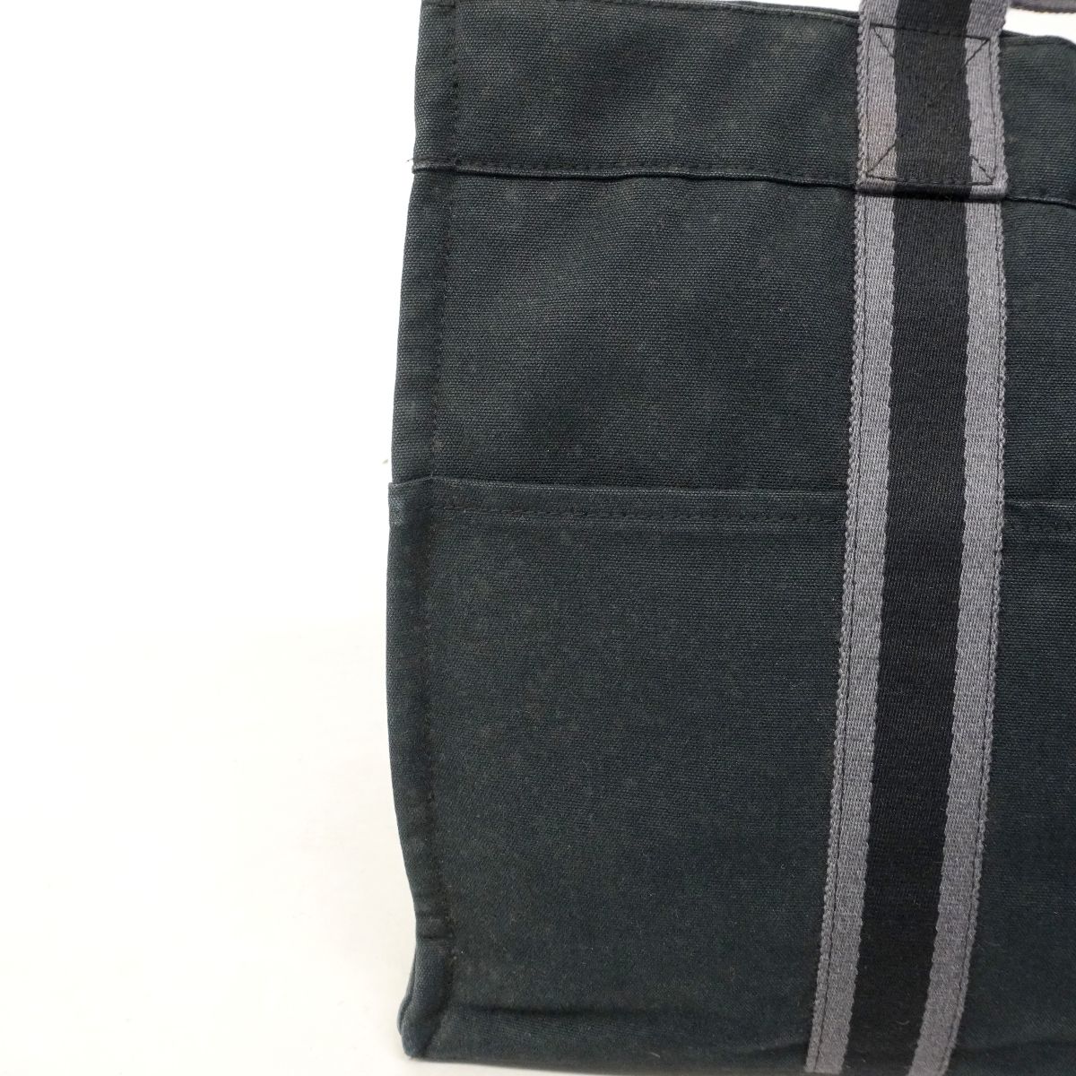 Hermes Tote Fourre Tout MM Canvas Black Silver — view 6