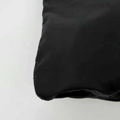 Prada Triangle Logo Shoulder Bag Tote Black Nylon Vintage — view 6