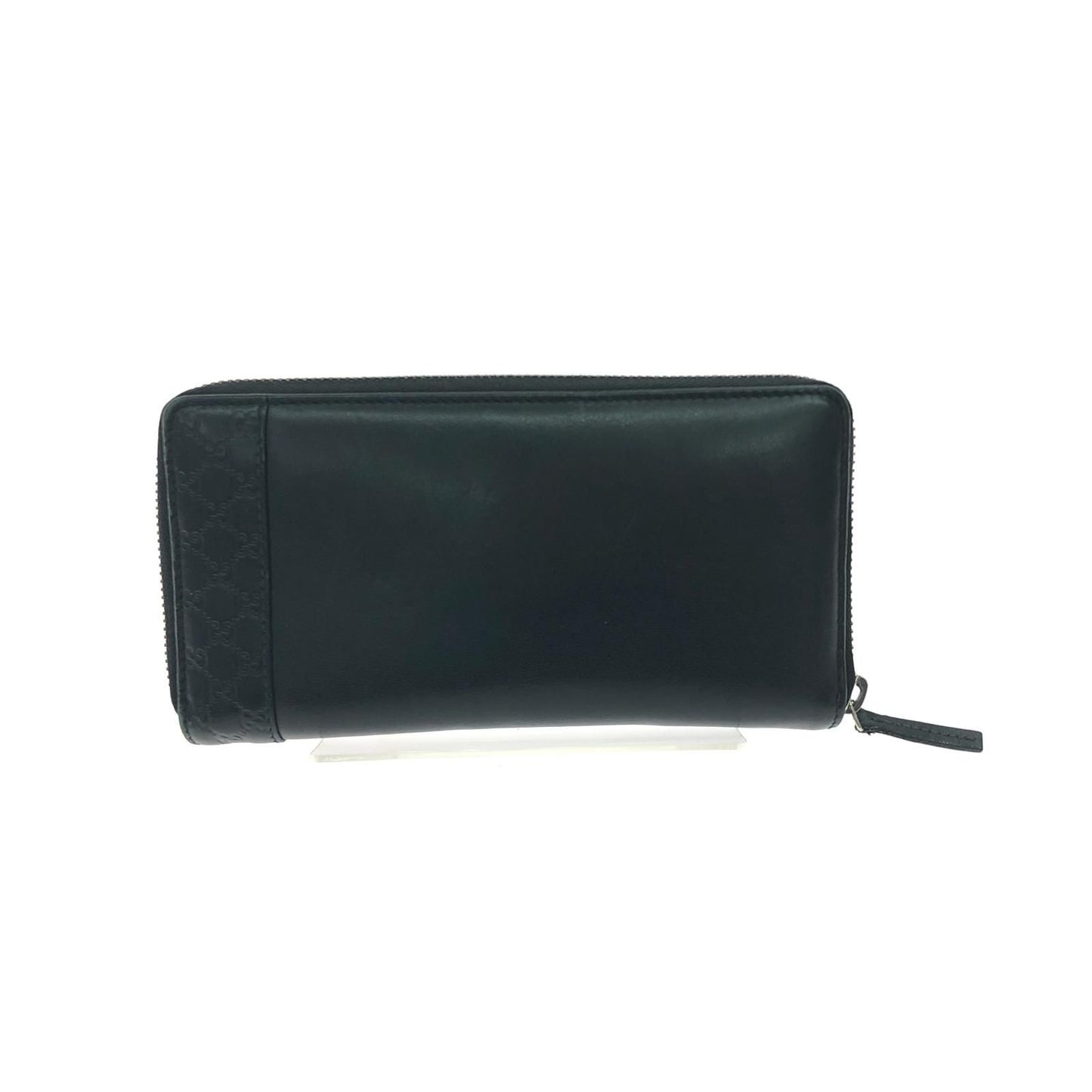 Gucci Wallet Zip Around Leather Mistral Micro Guccissima Black — view 4