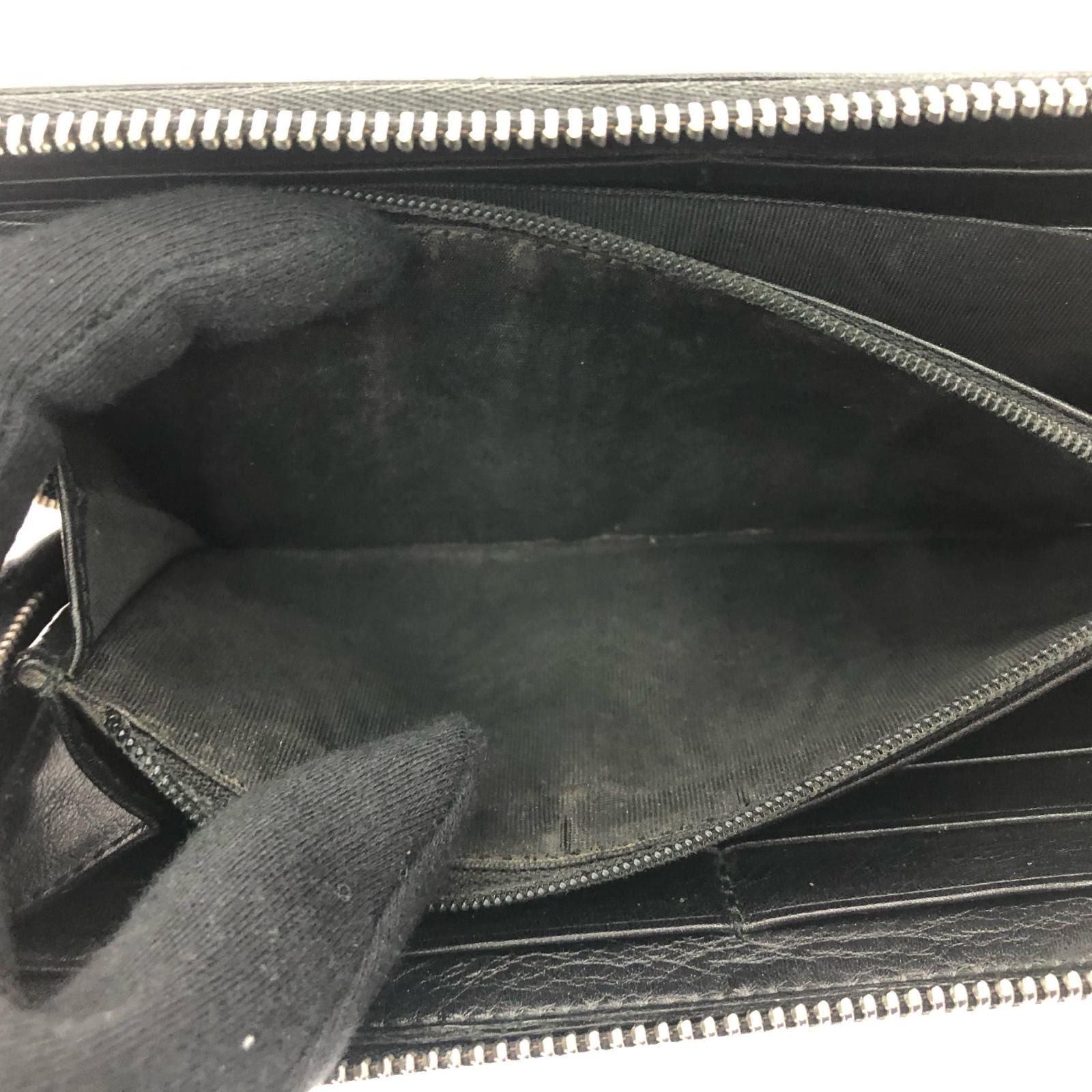 Gucci Wallet Zip Around Leather Mistral Micro Guccissima Black — view 6