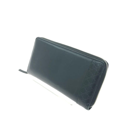 Gucci Wallet Zip Around Leather Mistral Micro Guccissima Black — view 3