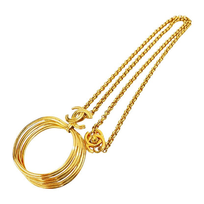Chanel Pendant Spring Collection CC Logo Turnlock Gold Vintage