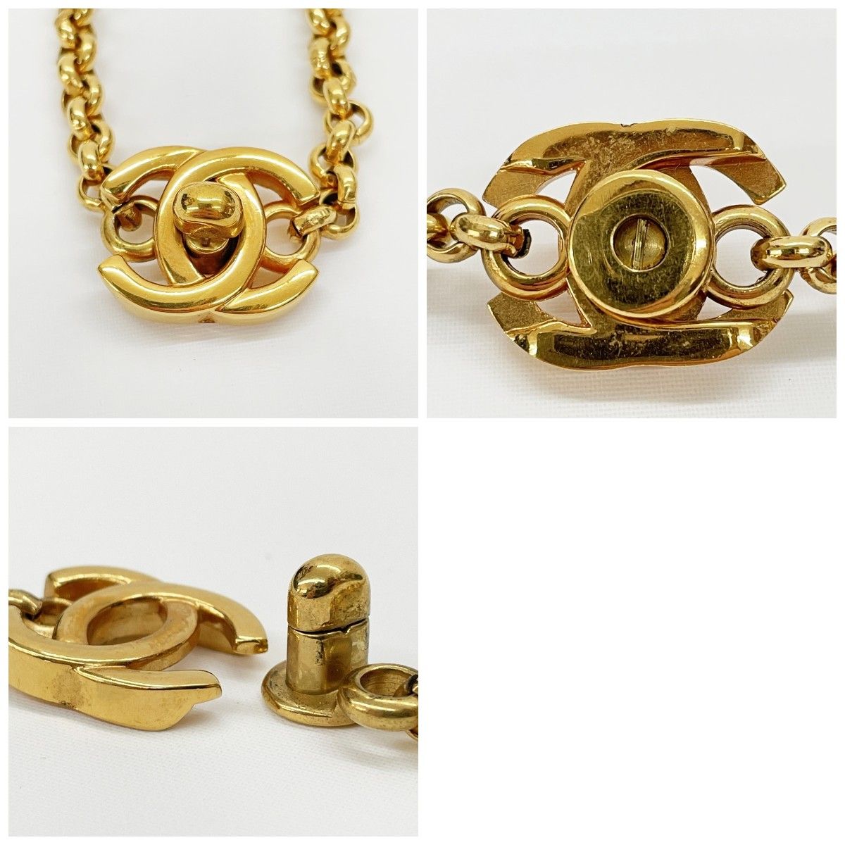 Chanel Pendant Spring Collection CC Logo Turnlock Gold Vintage — view 7