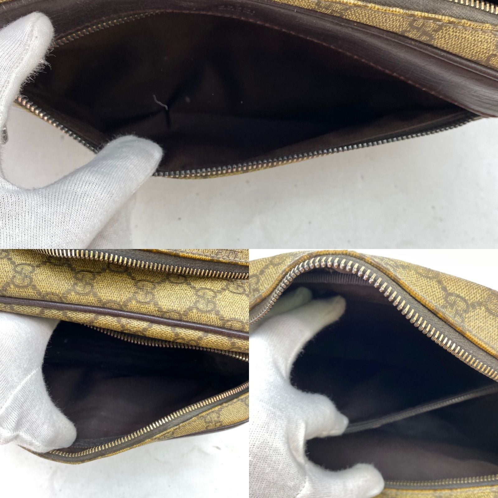 Gucci Shoulder Bag Crossbody GG Canvas Brown — view 7