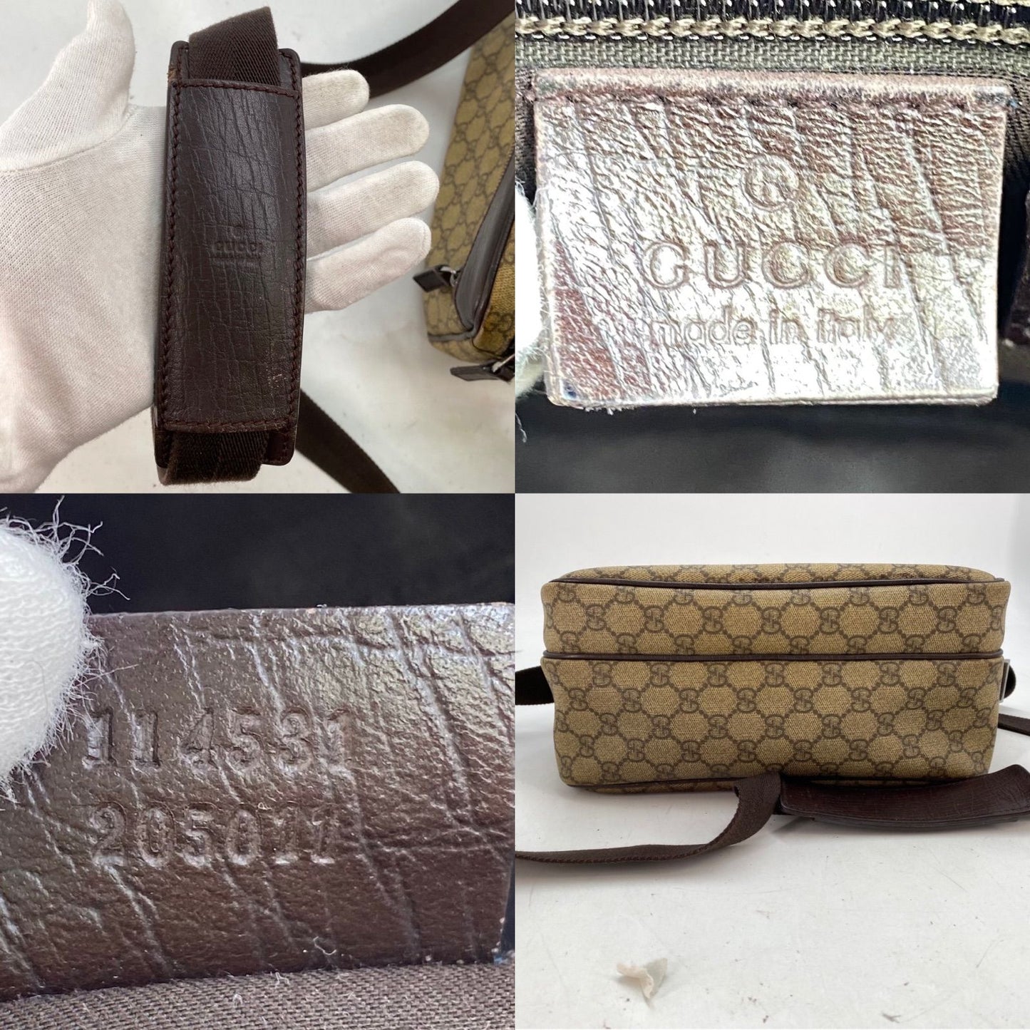 Gucci Shoulder Bag Crossbody GG Canvas Brown — view 4
