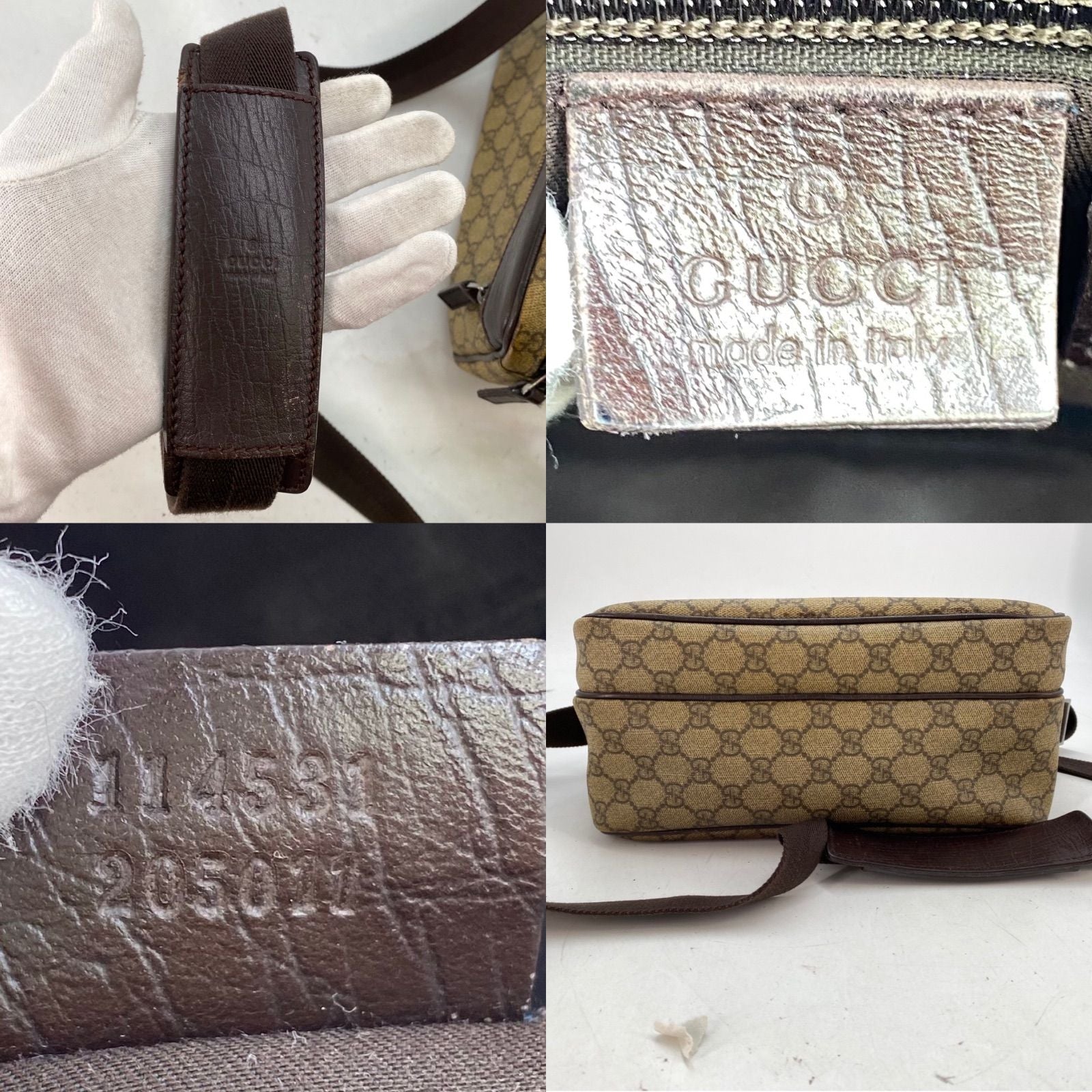 Gucci Shoulder Bag Crossbody GG Canvas Brown — view 4