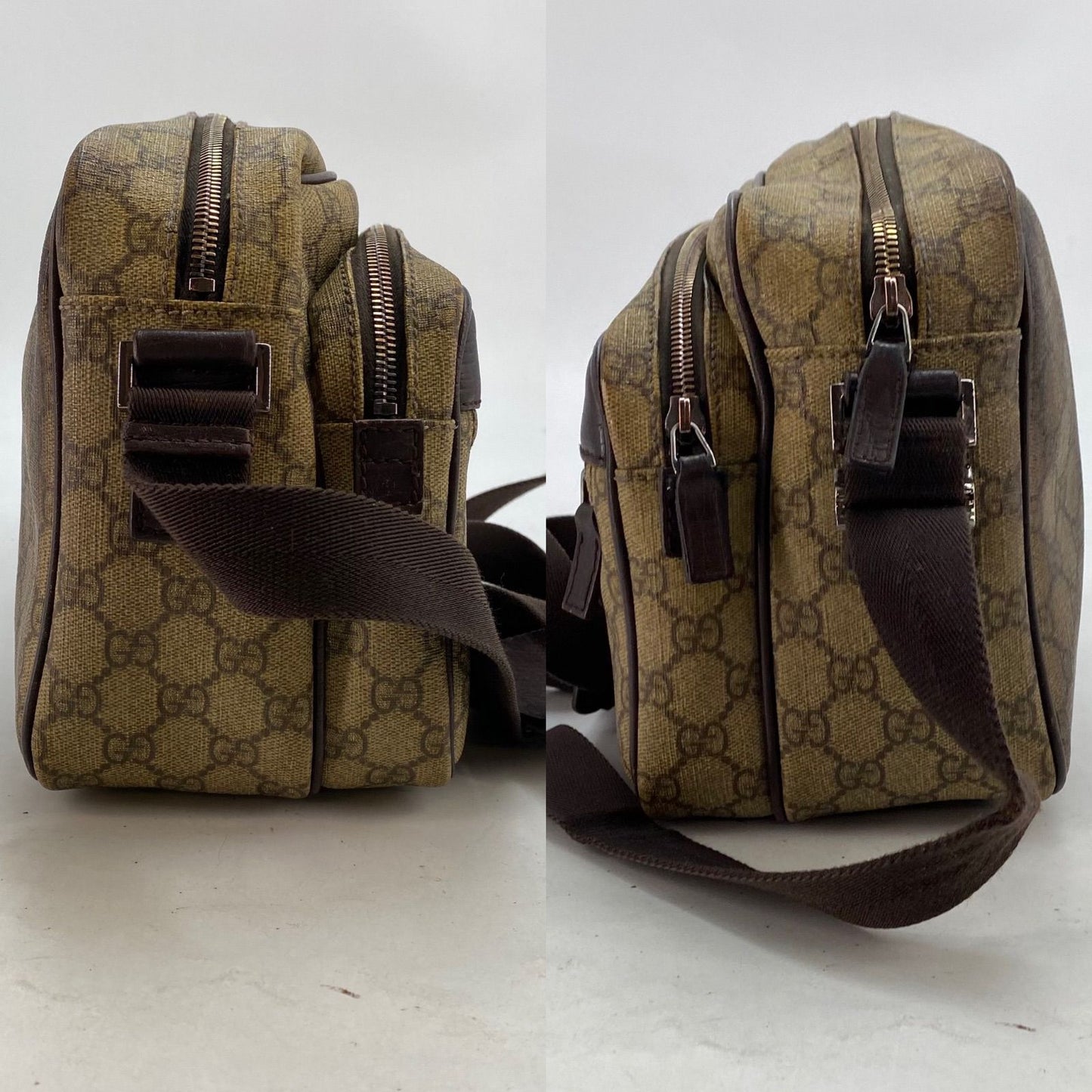 Gucci Shoulder Bag Crossbody GG Canvas Brown — view 6