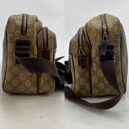 Gucci Shoulder Bag Crossbody GG Canvas Brown — view 6