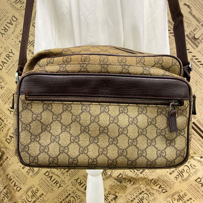 Gucci Shoulder Bag Crossbody GG Canvas Brown