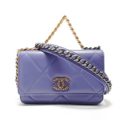 Chanel Shoulder Bag 19 Quilted 2-Way Chain Wallet