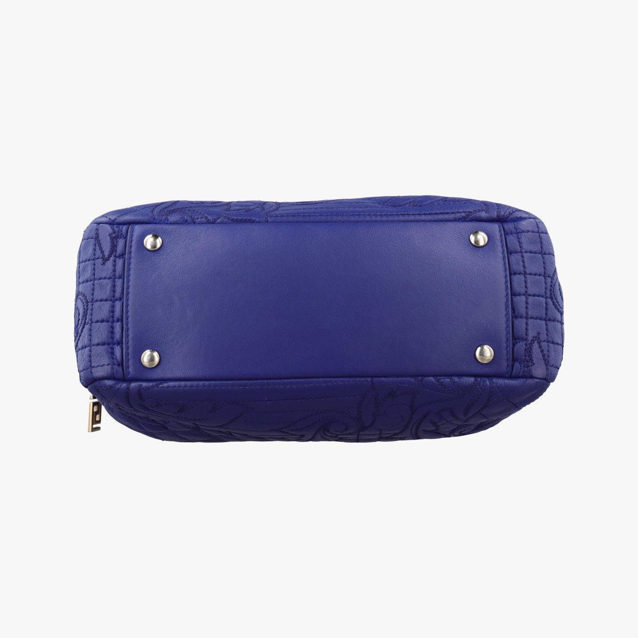 Versace Medusa Demeter Vanity Satchel Blue Leather — view 3