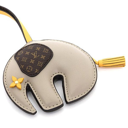 Louis Vuitton Bag Charm LV Elephant Taupe Monogram Canvas Calf — view 3