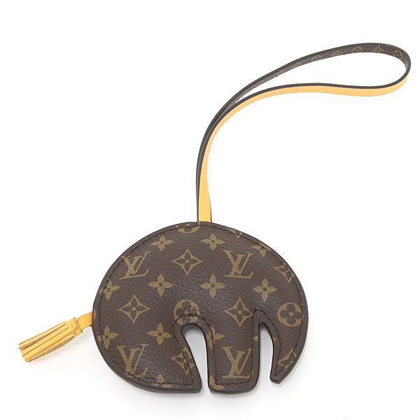 Louis Vuitton Bag Charm LV Elephant Taupe Monogram Canvas Calf — view 6