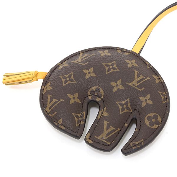 Louis Vuitton Bag Charm LV Elephant Taupe Monogram Canvas Calf — view 4