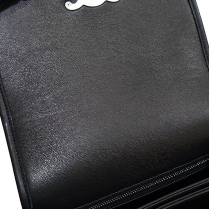 Celine Besace Shoulder Bag Leather Black Silver — view 7