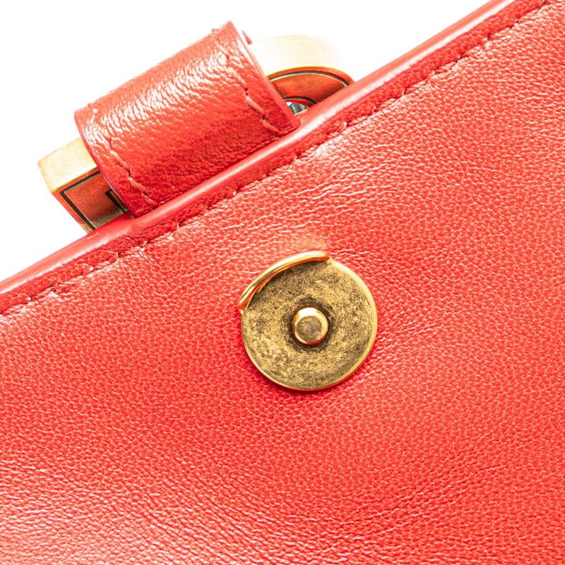 Balenciaga Our Glass 2-Way Shoulder Bag Red Leather — view 6